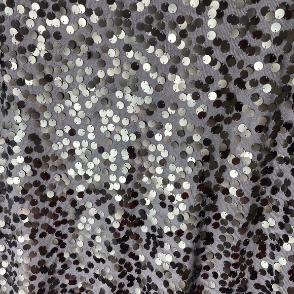 Eileen Fisher Sequined Bling Shell Tank Top Gray 100% Merino Wool Petite Medium - Picture 3 of 8